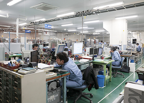 シーケンサの品質保証部門が勤務するフロア