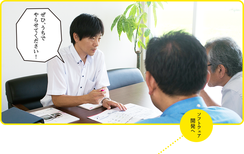 ソフトウェア開発へ ぜひ、うちでやらせてください!