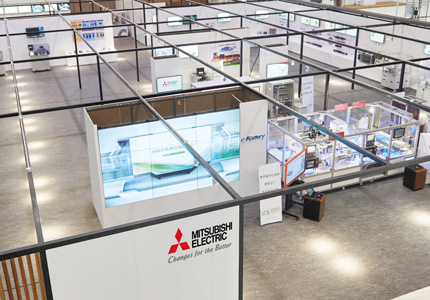 常熟グリーン智能製造技術イノベーションセンター内に最大規模で設けられたe-F@ctoryの展示コーナー