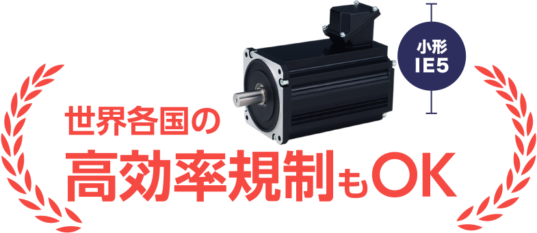 世界各国の高効率規制もOK 小形IE5