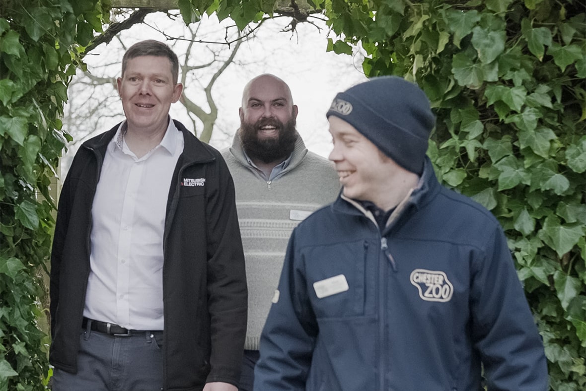 「三菱電機 × チェスター動物園」。ヒートポンプ技術が生み出した、やさしさあふれるコラボレーション