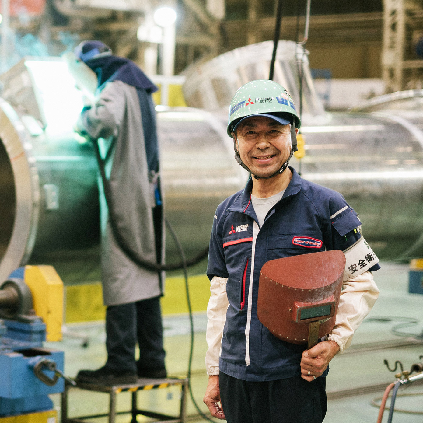 溶接一筋で、黄綬褒章を受章した現代の名工。好きという原動力と後進育成にかける思い