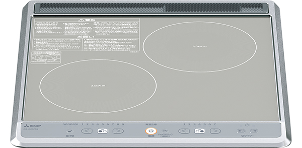 後継品での出荷になる場合がございます】[CS-G318MS] 三菱 IHクッキングヒーター Mシリーズ 2口IH+RH 幅60cm 無水両面焼きグリル  トップ色：シルバー 本体正面色：グレー IHヒーター IH調理器 IHヒーター IHクッキングヒーター ビルトイン IH クッキングヒーター・電気  ...