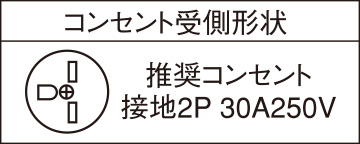 コンセント受側形状