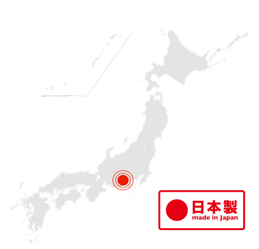 日本地図と生産拠点のイメージ