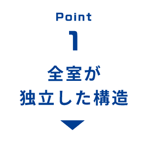 point1 全室が独立した構造