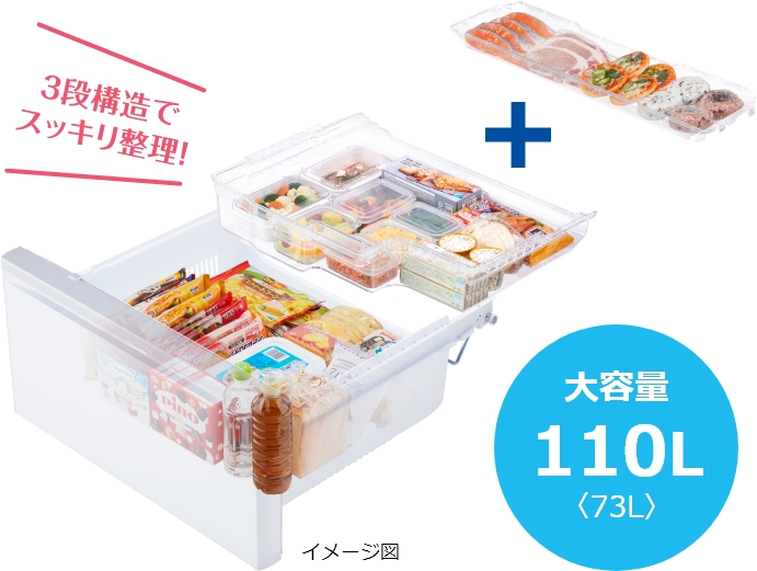 三菱電機 冷蔵庫:しっかり冷凍室 三菱電機 冷蔵庫:しっかり冷凍室