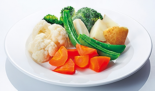 料理 解凍後のゆで野菜のビタミンをキープ。
