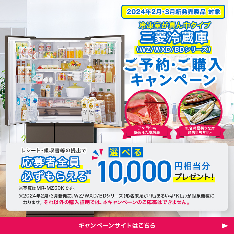 オシャレ⭐︎大容量⭐︎三菱ノンフロン冷凍冷蔵庫⭐︎便利なフレンチ 