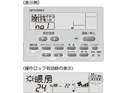 店舗・事務所用パッケージエアコン（Mr.Slim）リモコンで簡単節電（PAR