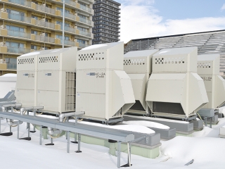 ズバ暖三菱電機エアコン用防雪フード（前と左）札幌から発送です