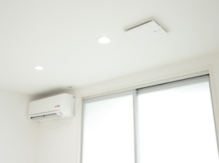 各住戸のLDKに採用された循環ファン