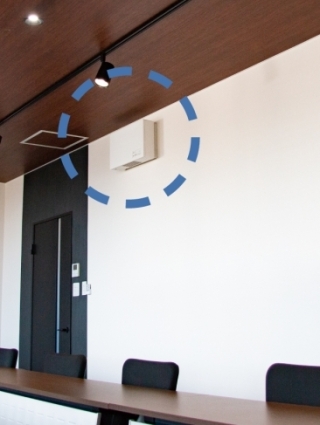 大会議室には、入口付近に30畳用を設置