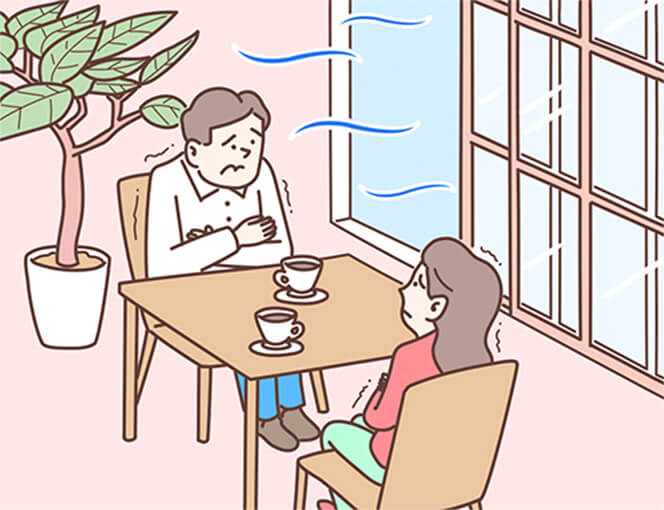 窓開け換気すると 冬は寒く、夏は暑い。