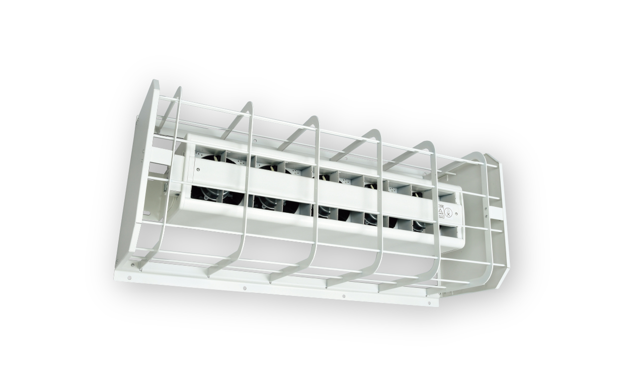 エアー搬送ファン用防球ガード