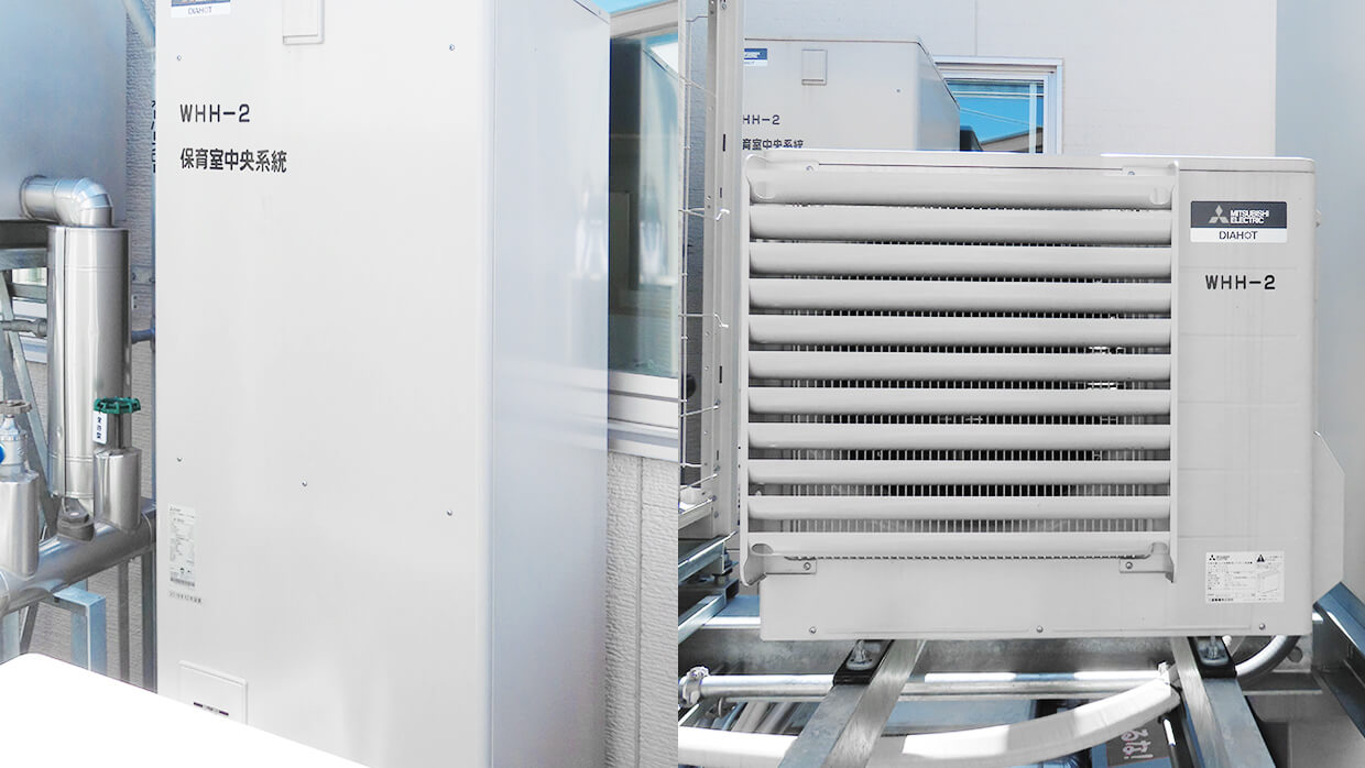 エコキュート設置写真（2F保育室中央系統）