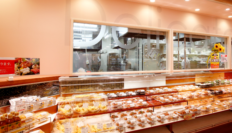 壁面、棚什器周辺