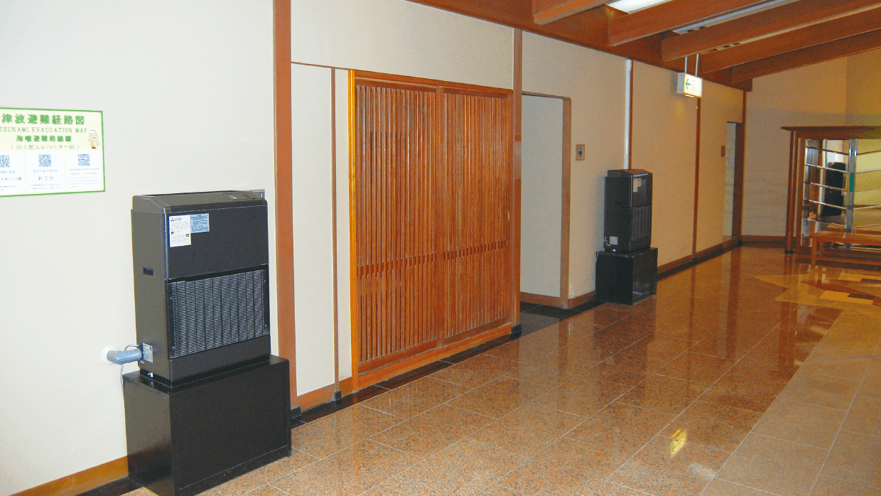除湿機は旧施設から移設して再利用