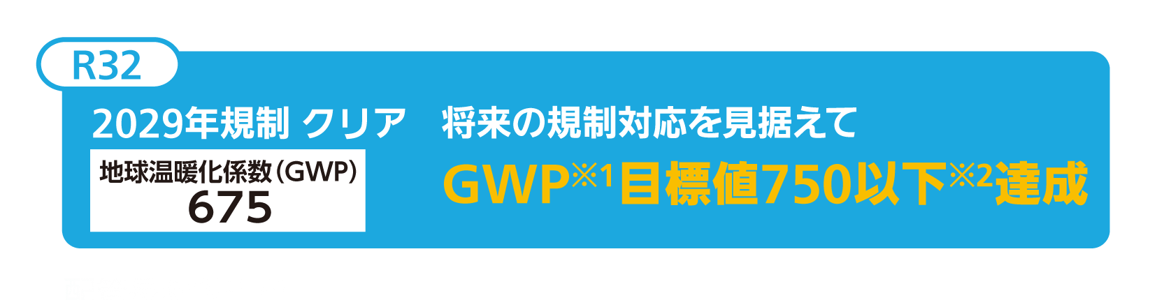将来の規制を見据え、地球環境に配慮した冷媒を採用