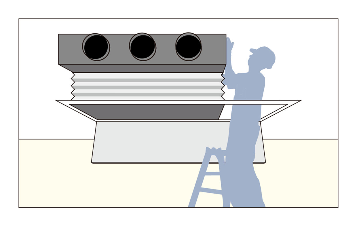 大型の吸込口付メンテナンスパネルのイメージ図