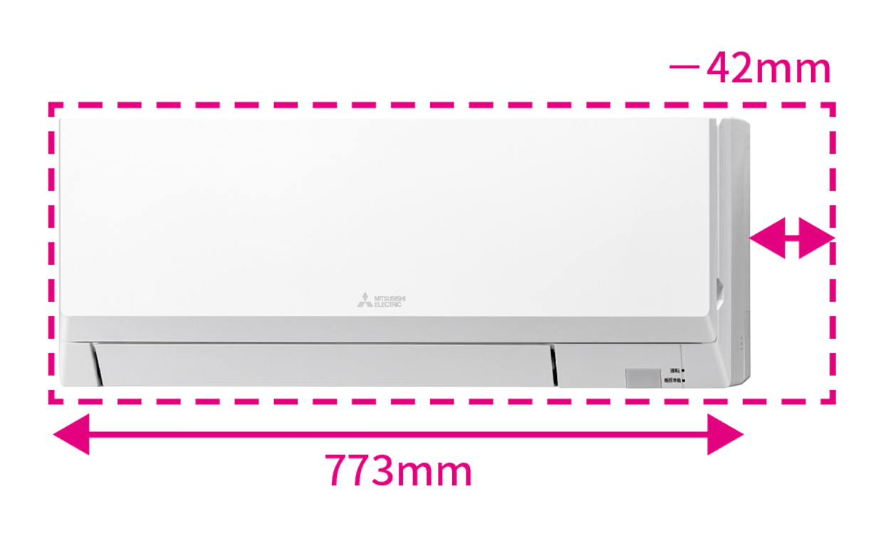 コンパクトなボディのイメージ図