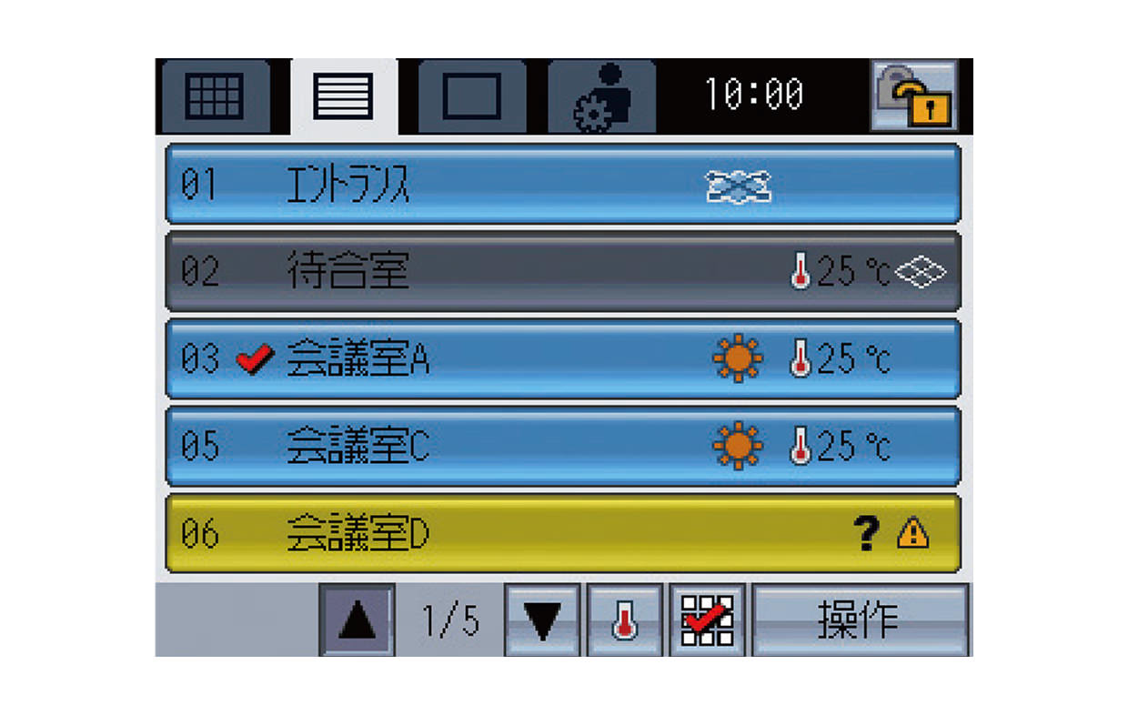 リスト表示のイメージ図