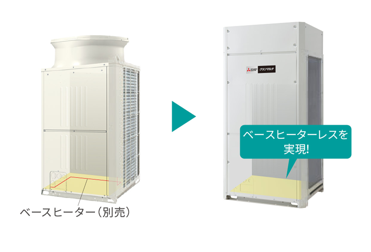 ベースヒーターレスのイメージ図