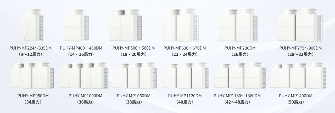 シティマルチY GR＜高効率シリーズ＞のラインアップ