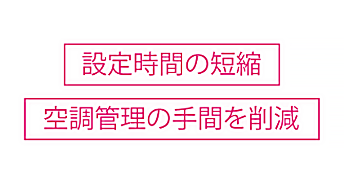 設定時間の短縮／空調管理の手間を削減