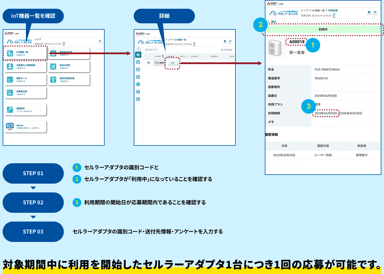 応募手順説明画像