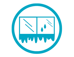 アイコン: 窓や壁に結露が発生する