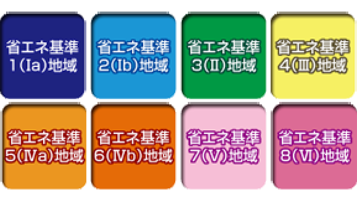 省エネ基準地域区分1～8