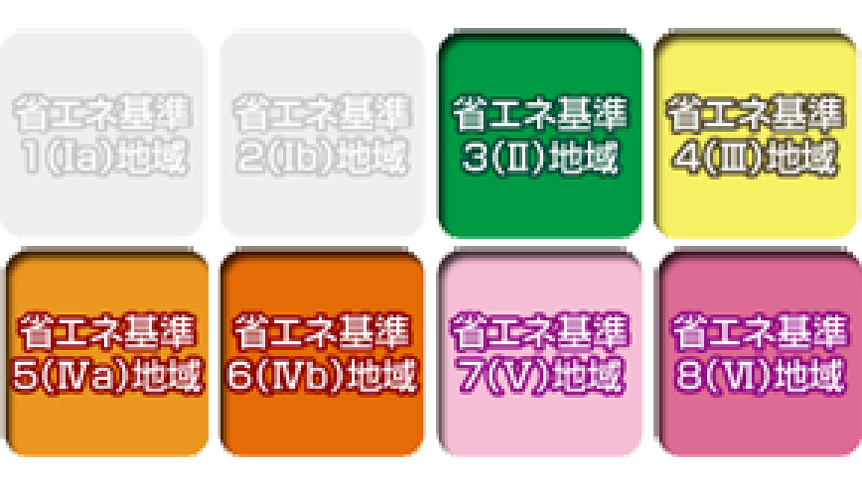 省エネ基準地域区分3～8