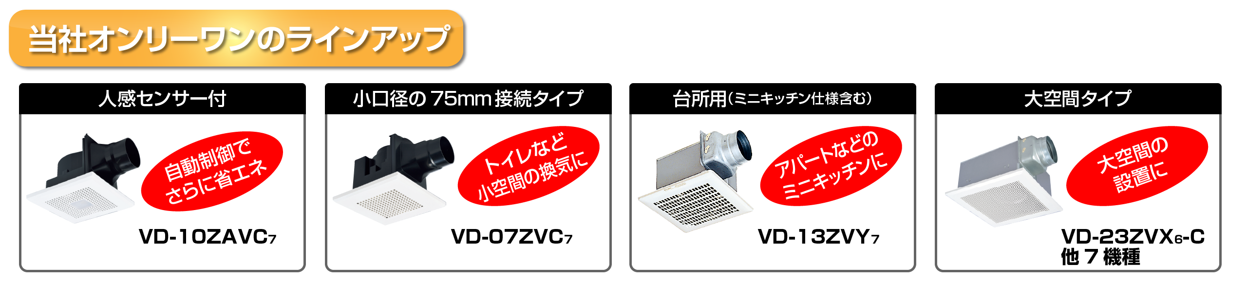 当社オンリーワンのラインアップ