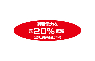 最大20％も消費電力を低減