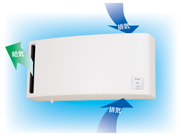 同時給排による計画換気（24時間換気）