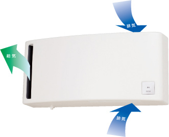 換気空清機ロスナイ スタイリッシュなデザイン