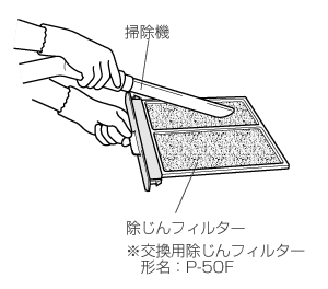 除じんフィルターの清掃のしかた2