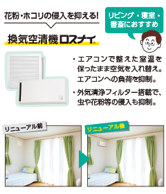 換気空清機ロスナイ