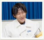 H-IIB2号機の打ち上げ成功の自信の表れか。表情にも余裕が感じられる砂川さん。