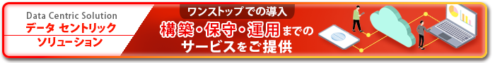 データ セントリック ソリューション　ワンストップでの導入　構築・保守・運用までのサービスをご提供