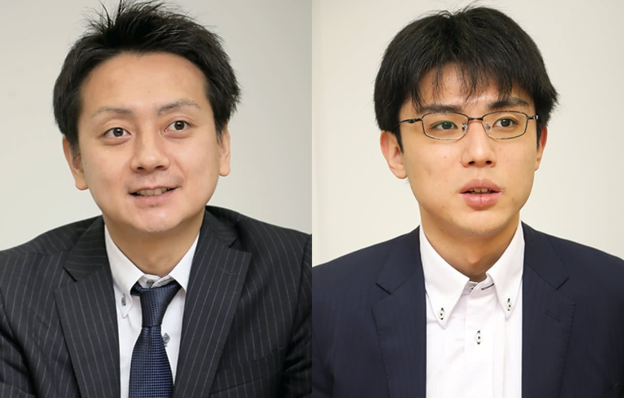 （左）産業・サービス事業本部　産業第二事業部　営業第二部 第一課　課長代理　サーティファイド・プロフェッショナル　鈴木 宏則 氏（右）産業第二事業部　システム第三部　第二課　菊池 領 氏