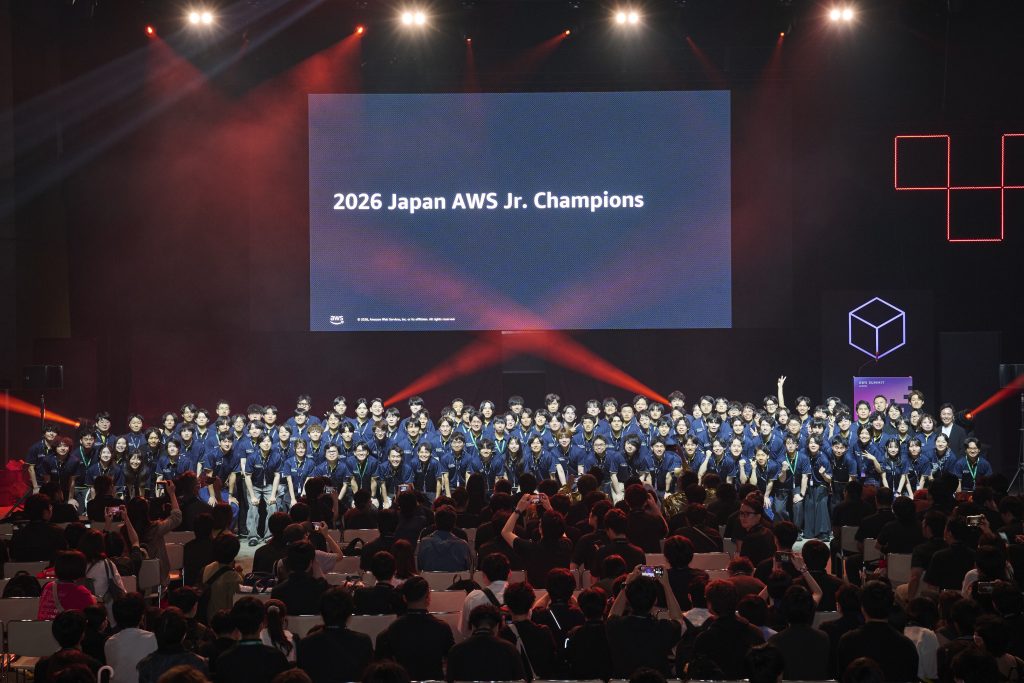 2026 Japan AWS Jr. Champions 選出発表後の集合写真