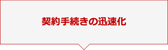 契約手続きの迅速化