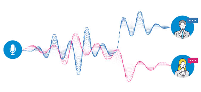 重なった音声も高精度に分離し、文字起こしの実用性を高めます
