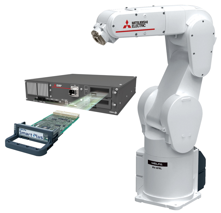 産業用ロボットMELFA-FRシリーズの<br>ロボットコントローラーへの挿入イメージ