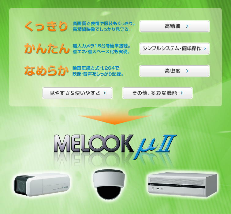 三菱電機 三菱ネットワークカメラ・システム：MELOOK μII