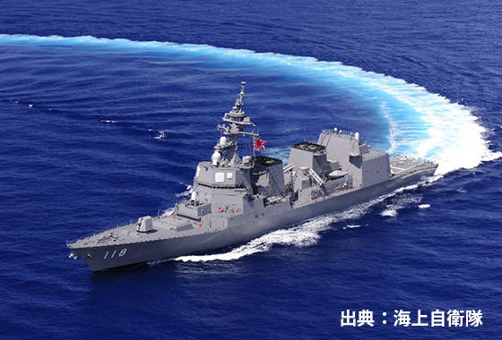 海に囲まれた日本の海洋の自由で安全な利用を守る
護衛艦搭載用レーダー