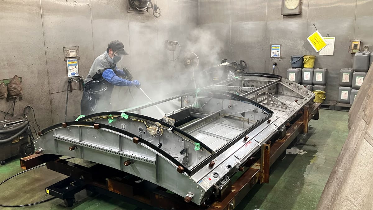 本体洗浄エリアの写真