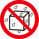 水ぬれ禁止の画像